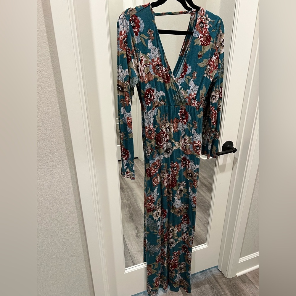 Maternity floral maxi dress